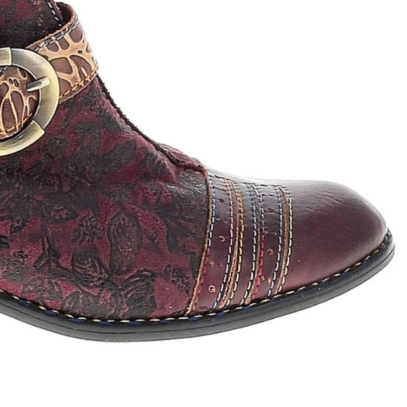 L'ARTISTE GEORGIANA French Inspired Ankle Boots Bootie’s Size EU 36 US 6 Leather - Picture 5 of 6